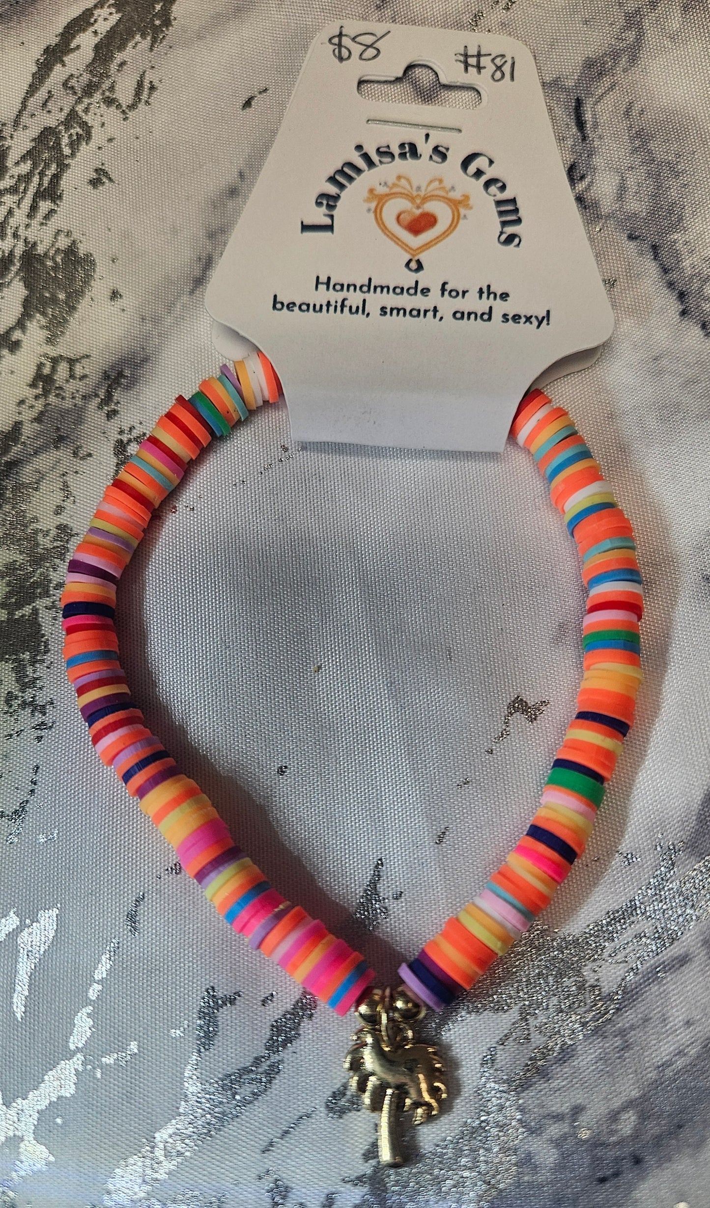 Heishi Neon Bracelet