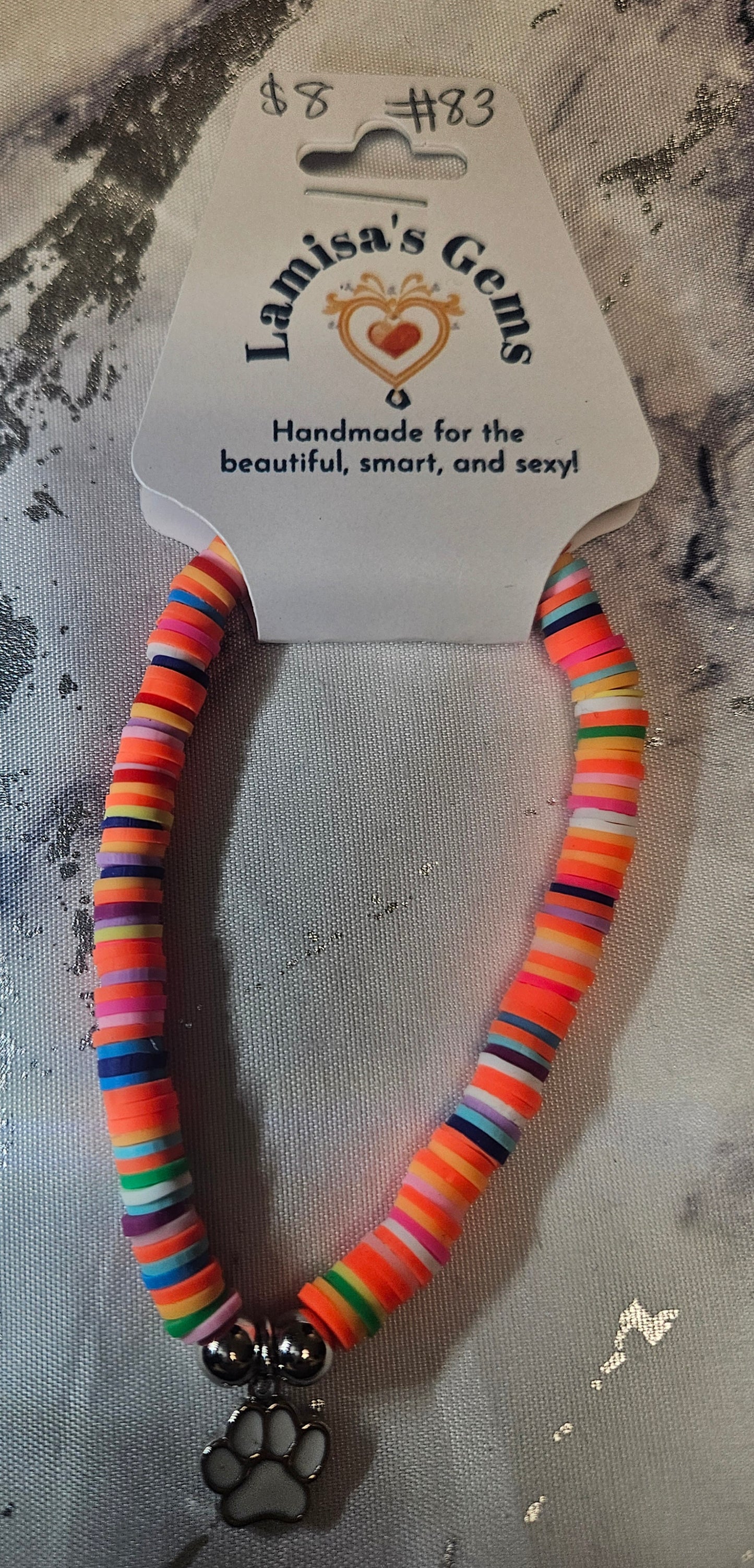 Heishi Neon Bracelet