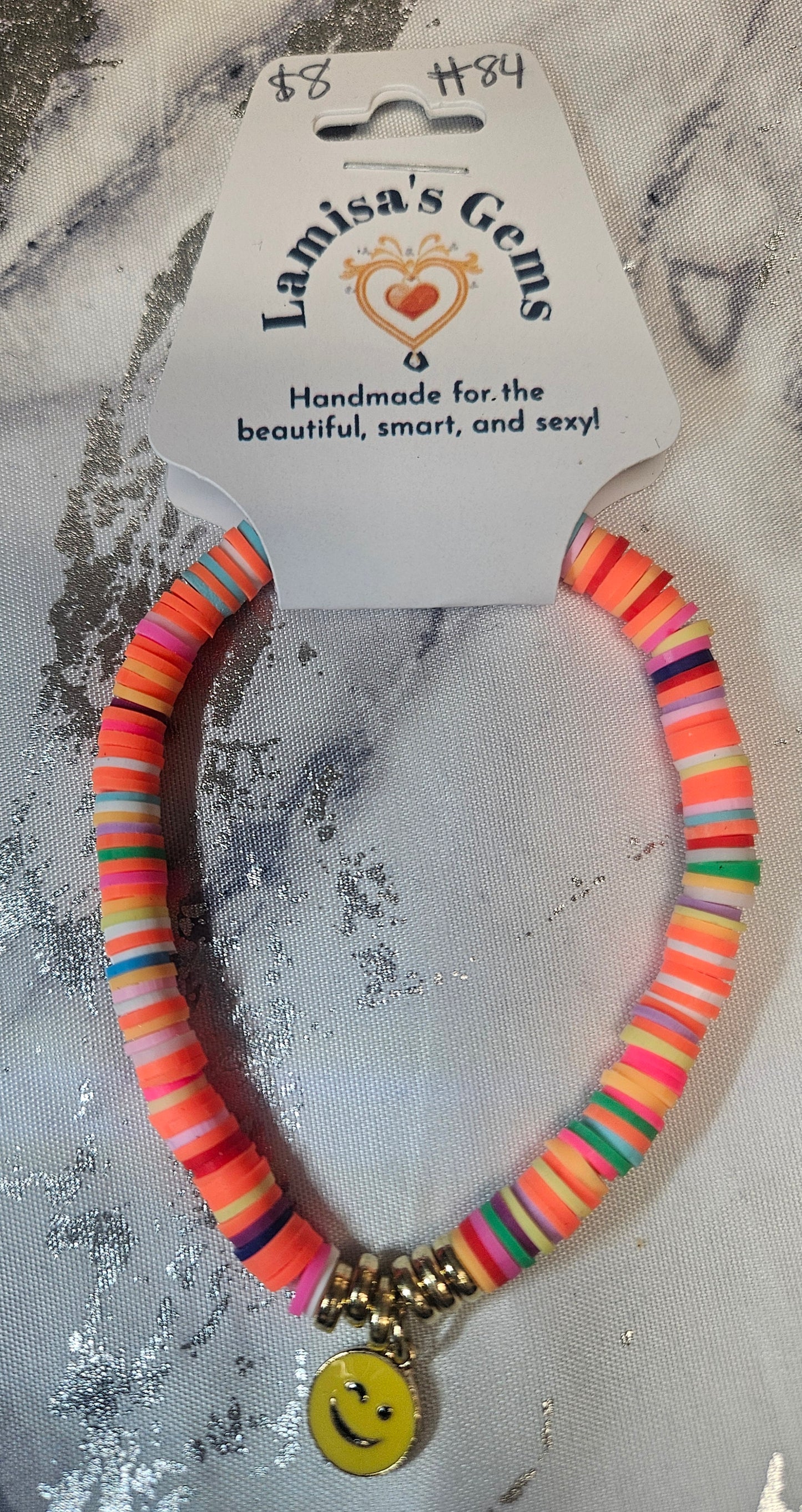 Heishi Neon Bracelet