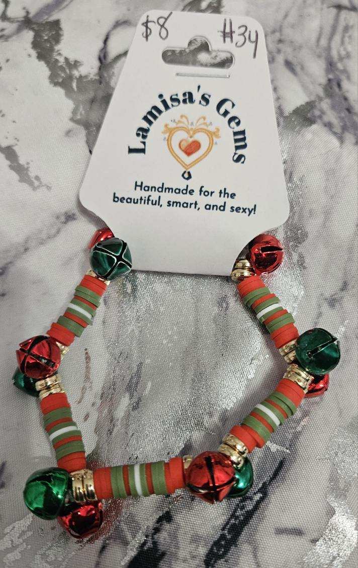 Jingle bell Heishi bracelet
