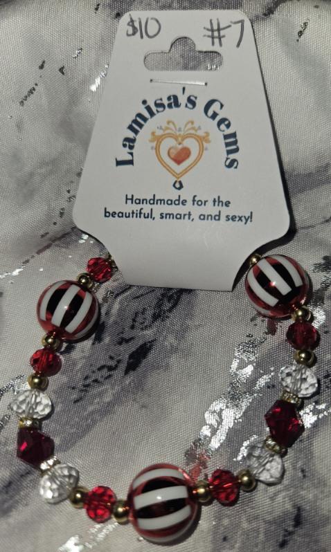 Round peppermint bracelet