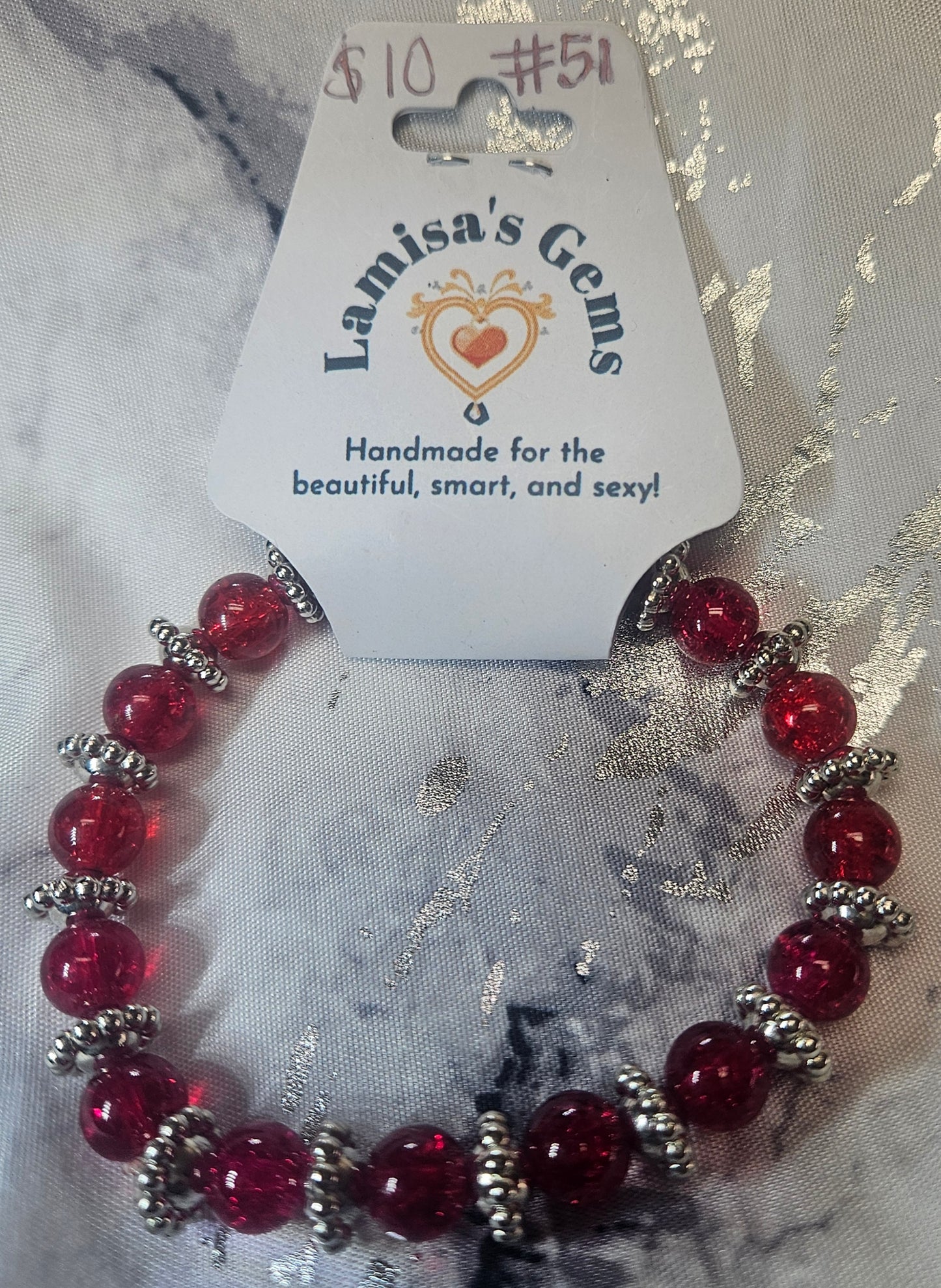 Red Glass Bracelet