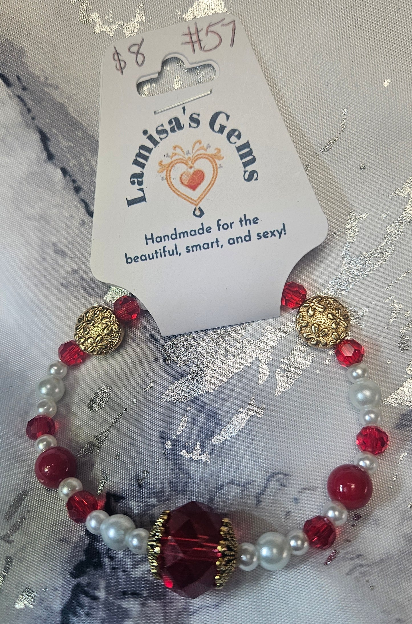 Crystal & Pearl Bracelet