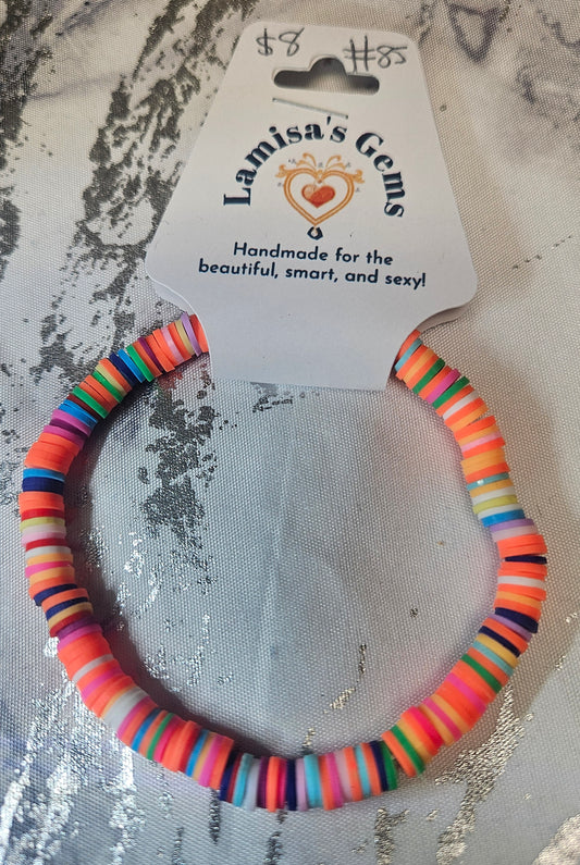 Heishi Neon Bracelet