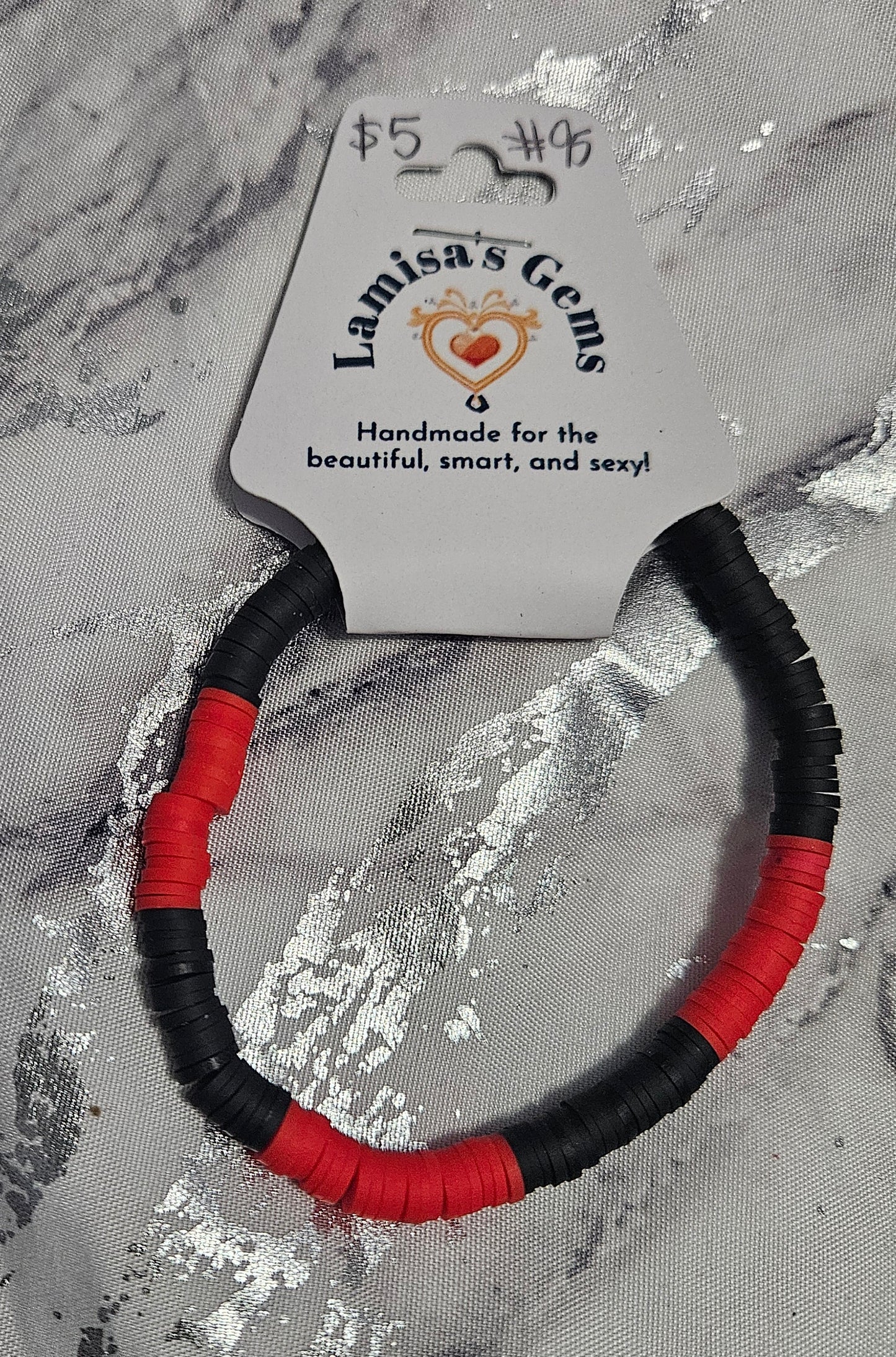 GA Bulldogs Heishi Bracelet