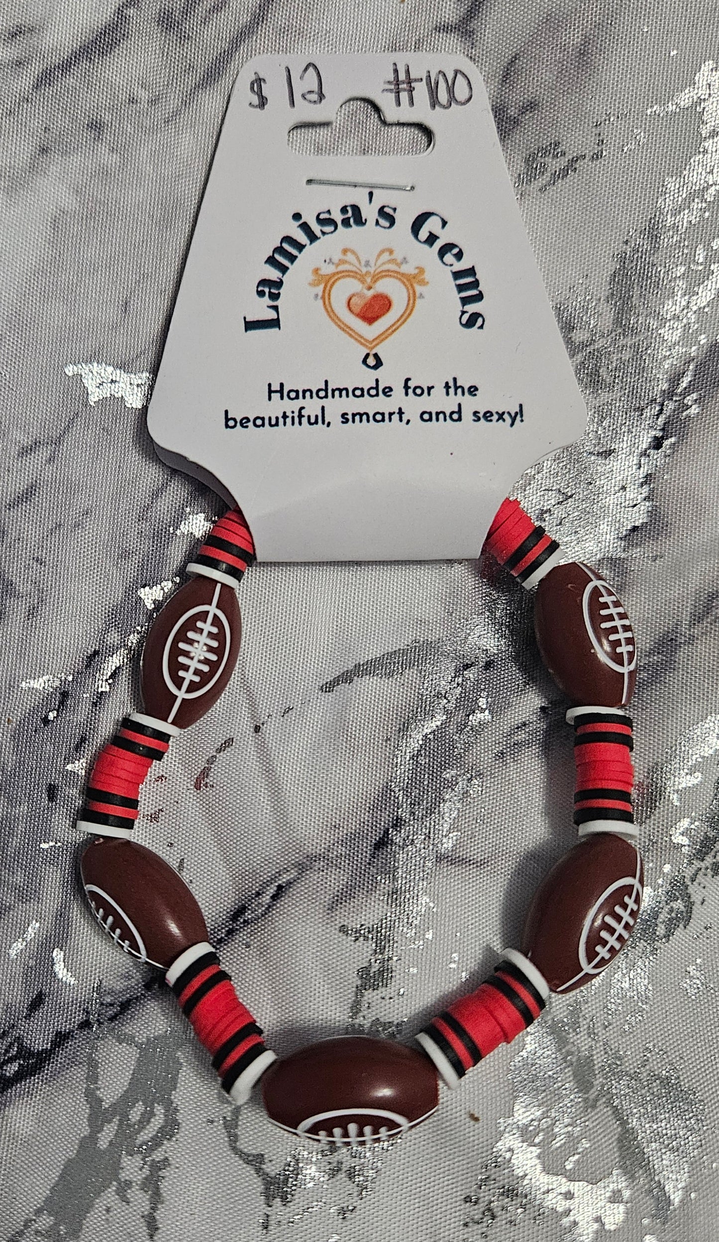 GA Bulldogs Heishi Bracelet