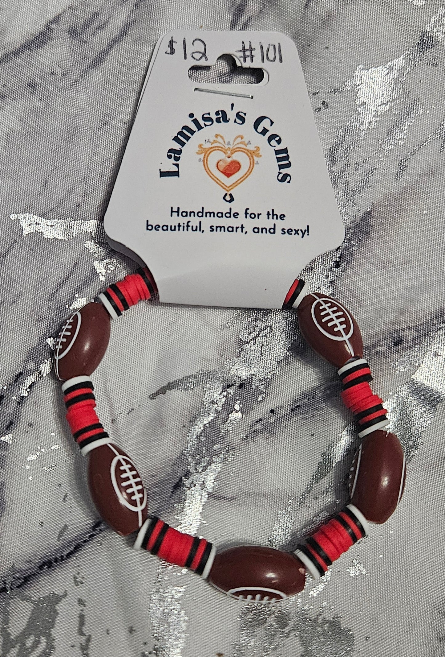 GA Bulldogs Heishi Bracelet