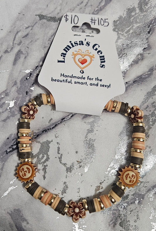 Sun & Flower Heishi Bracelet