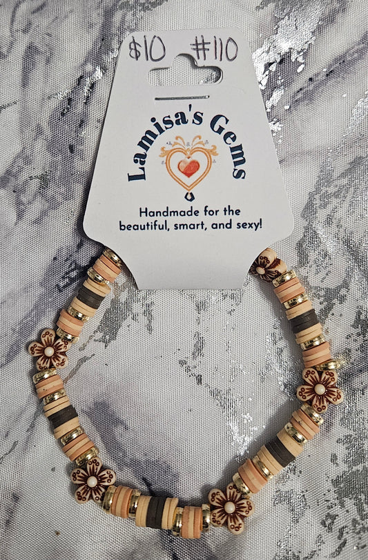 Flower Heishi Bracelet