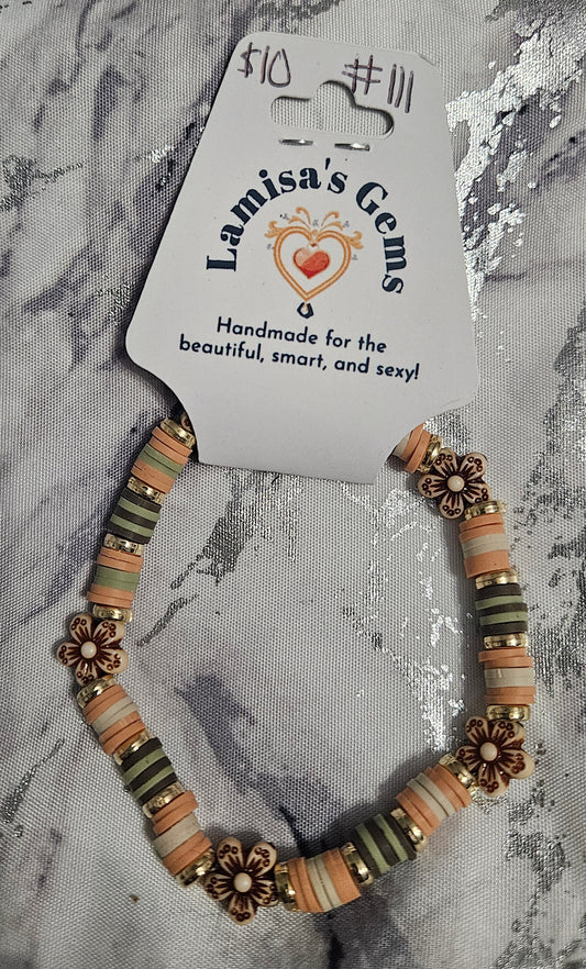 Flower Heishi Bracelet