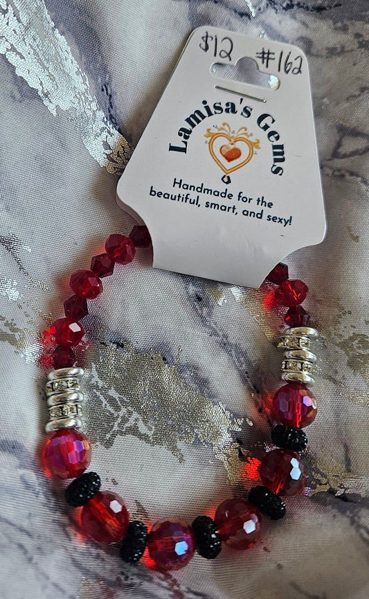 Red & Black Crystal Bracelet