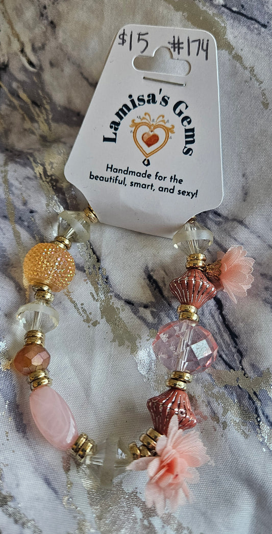 Peach Crystal Bracelet