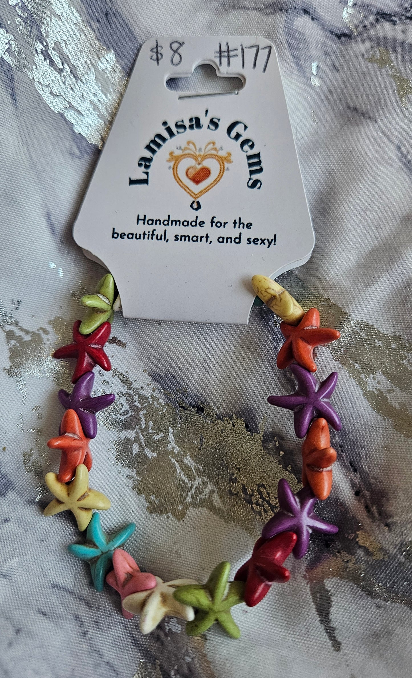 Multicolored Starfish Bracelet
