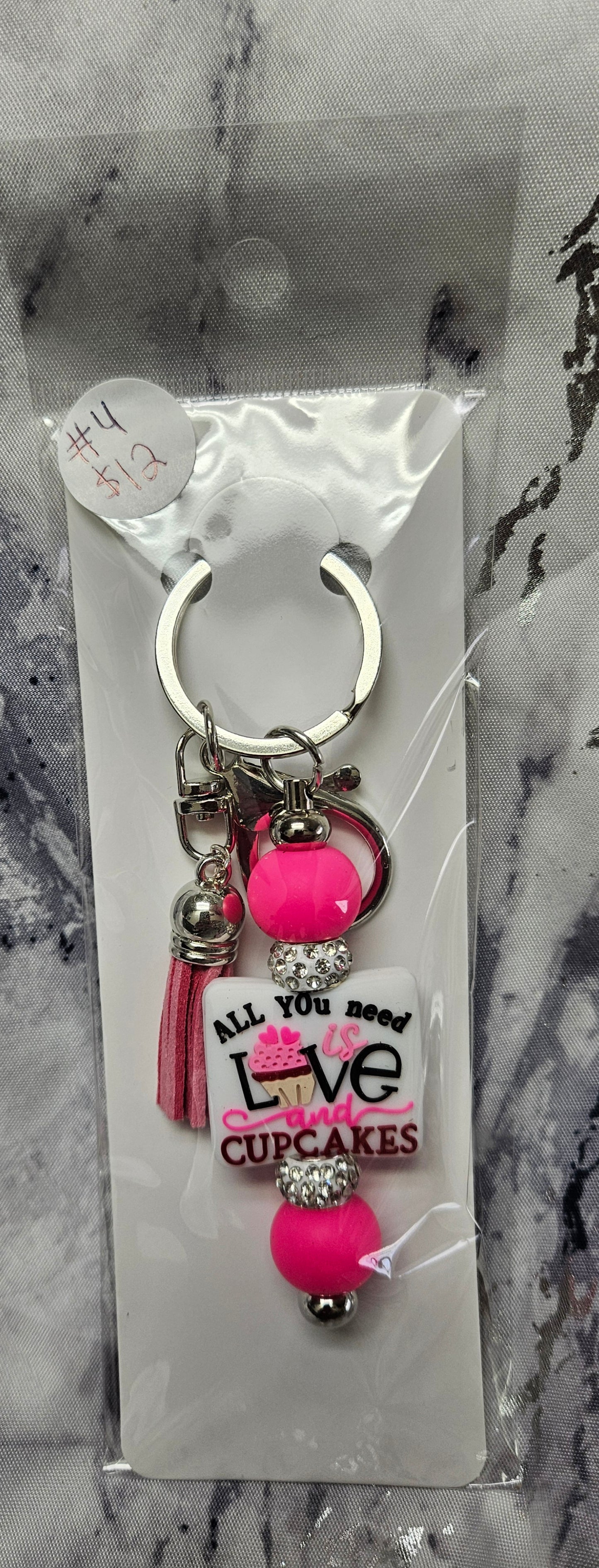 Love and Cupcakes Keychain
