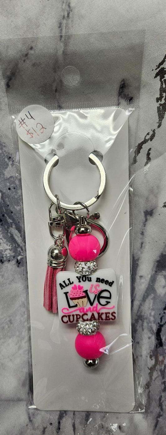 Love and Cupcakes Keychain