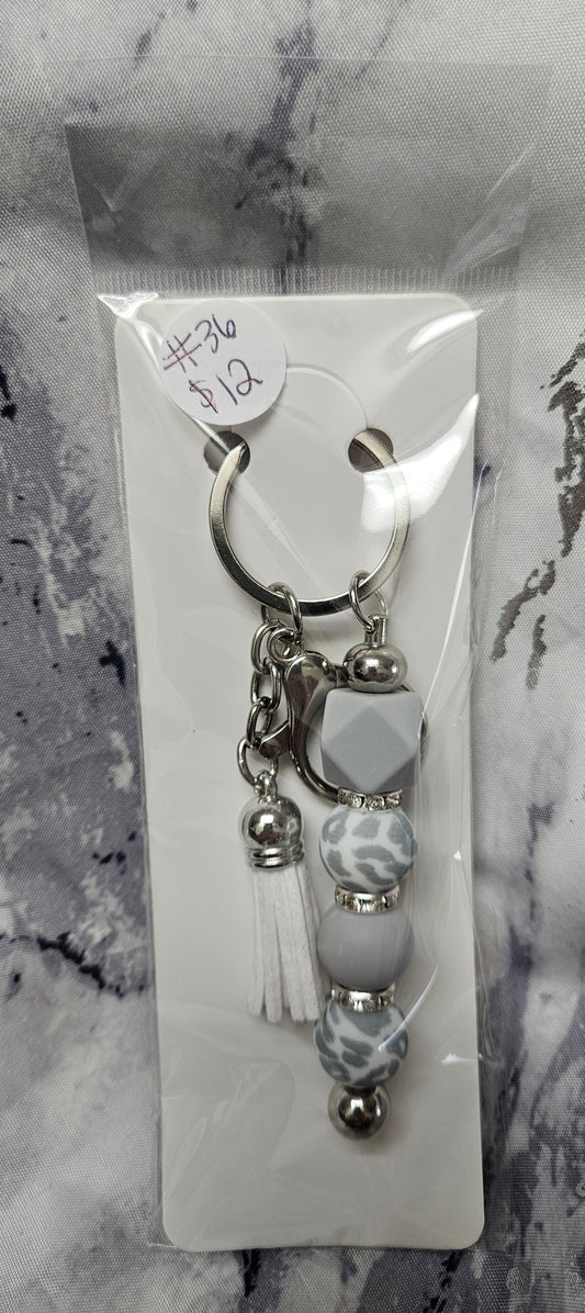 Cow Beads Keychain