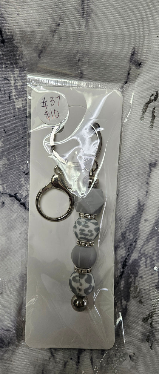 Cow Bead Keychain