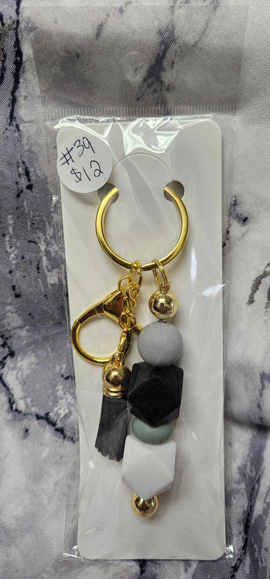 Hexagon Bead Keychain