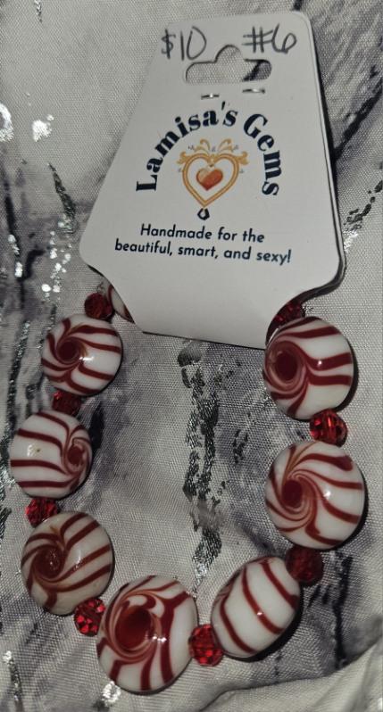 Flat peppermint bracelet